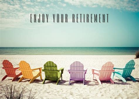Enjoy Retirement Beach Chairs Digital Art By Jh Designs