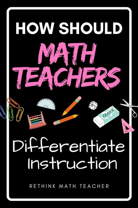 A Book Cover With The Title How Should Math Teachers Differ To Their