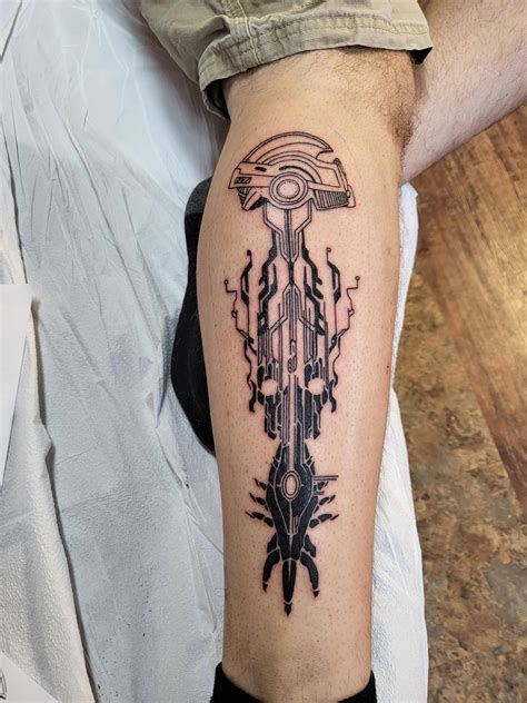 mass effect tattoo i designed six months ago finally completed and couldn t be happier r gaming