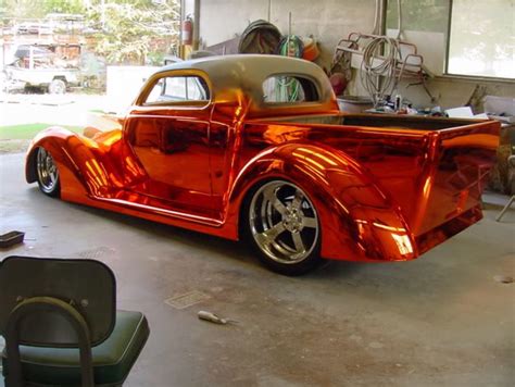 Orange Candy Chrome Hot Rod Trucks Cool Trucks Cool Cars Rc Trucks