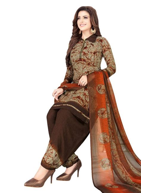 Multicolor Printed Synthetic Unstitched Salwar With Dupatta Rashmi
