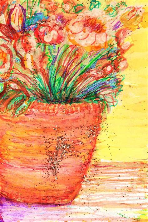 Whimsy Bouquet Work In Progress Mixed Media By Anne Elizabeth Whiteway