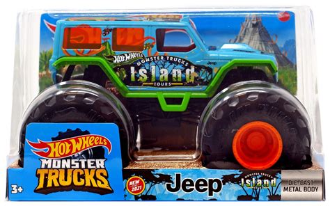 Hot Wheels Monster Trucks Jeep 124 Diecast Car Monster Truck Island