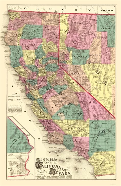Map Of California And Nevada Border