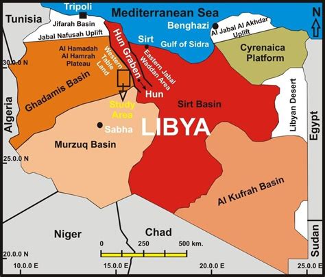 Index Map Of Libya Showing The Major Sedimentary Basins Of Libya And