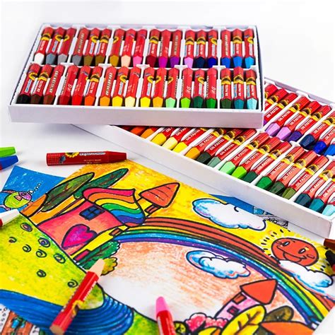 48 Colors Oil Pastel For Artist Childrens Graffiti Painting Drawing