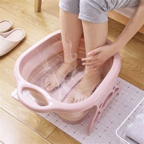 Foot Soaking Bucket Folding Basin Plastic Foaming Massage Bucket