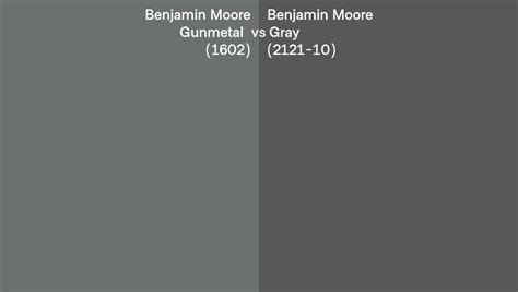 Benjamin Moore Gunmetal Vs Gray Side By Side Comparison