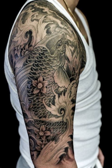 Half Sleeve Koi Fish Tattoo Designs Best Tattoo Design