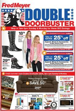 Take action now for maximum saving as these discount codes will not valid forever. Fred Meyer President's Day Weekend Double Doorbuster Sale ...