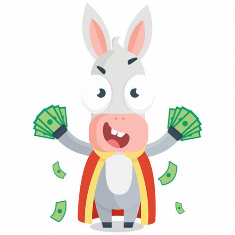 Donkey Emoji Emoticon Money Rich Smiley Sticker Icon Download