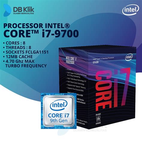 Jual Processor Intel Core I7 9700 Box Shopee Indonesia