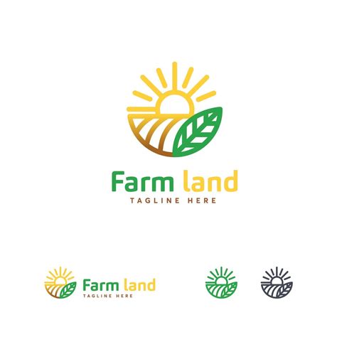 Luxury Farm Land Logo Designs Concept Agriculture Logo Template