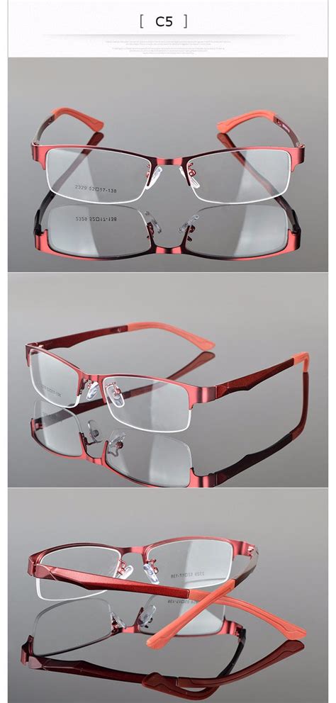 Reven Jate Half Rimless Eyeglasses Frame Optical Prescription Semi Rim Fuzweb