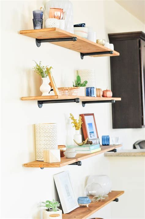 The Easiest Diy Industrial Shelving Tutorial Kitchen Wall Shelves