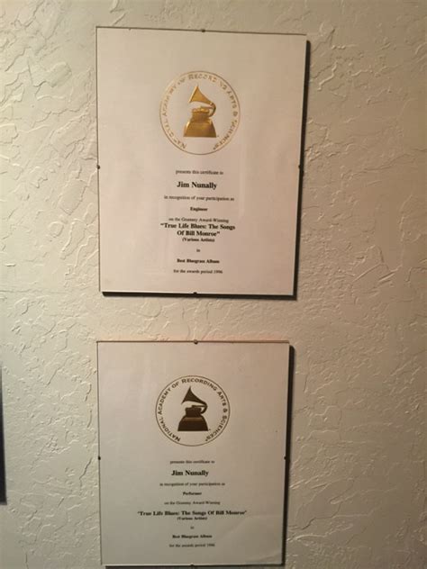 Jims Grammy Award Certificates
