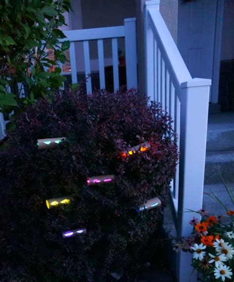 Diy Halloween Decorations Glowing Eyes In The Bushes