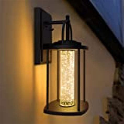 2 Pk Led Wall Sconce Modern Porch Light With Crystal Bubble Etsy