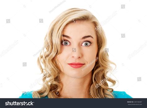 Portrait Surprised Woman Big Eyes Stock Photo 230728387 Shutterstock