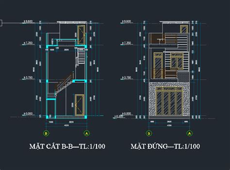 Top 50 Bản Vẽ Kết Cấu Nhà Phố 2 Tầng đẹp Nhất