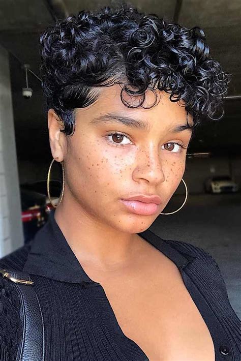 Latest short pixie haircuts cannot only emphasize the beauty of the female face, but also make the image more noticeable and charming. 29 Cute And Flattering Curly Pixie Cut Ideas | LoveHairStyles.com