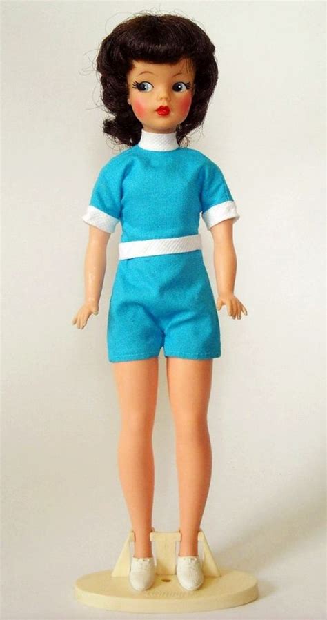 12 Vinyl Brunette Tammy Doll Wearing Original Blue And White Playsuit With Original Plastic