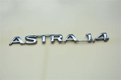original opel astra 1 4 chrome nameplate sign logo rear badge emblem oem opeloemfactory