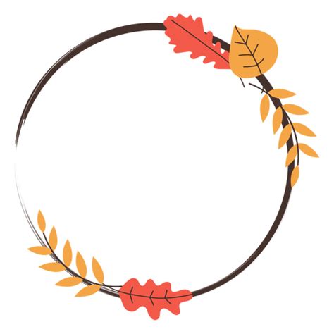 Circle Autumn Leaves Frame Transparent Png And Svg Vector File