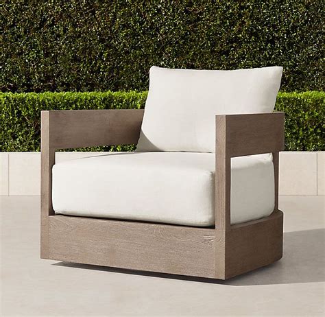 The palm outdoor swivel chair combines and so affordable too! RH's Balmain Teak Swivel Lounge Chair:Informed by the ...