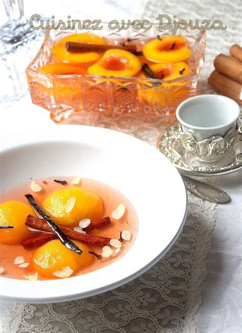 Pêche pochée au sirop et épices entièrement fait maison