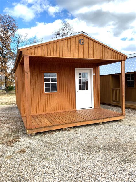 14x24 Gracelandportablebuilding Cabin With 6 Deep Porch Comes With