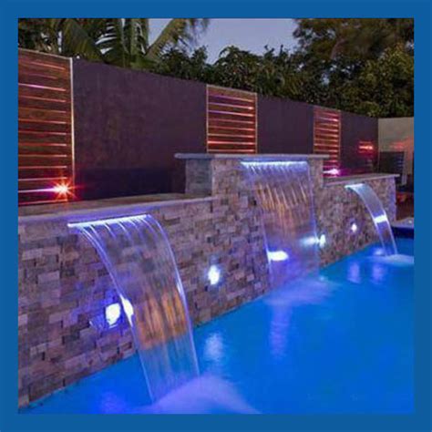 China Spa Waterfall With Led Light Waterfall For Swimming Pool Indoor