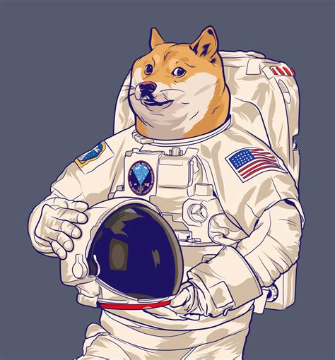 Doge Meme Poster Astronaut Dog Internet Modern Pop Art Design Etsy