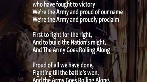 The Army Song With Lyrics Performed By The United States Army Band W