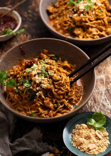 12 Minute Thai Chicken Peanut Noodles Mince Recipetin Eats