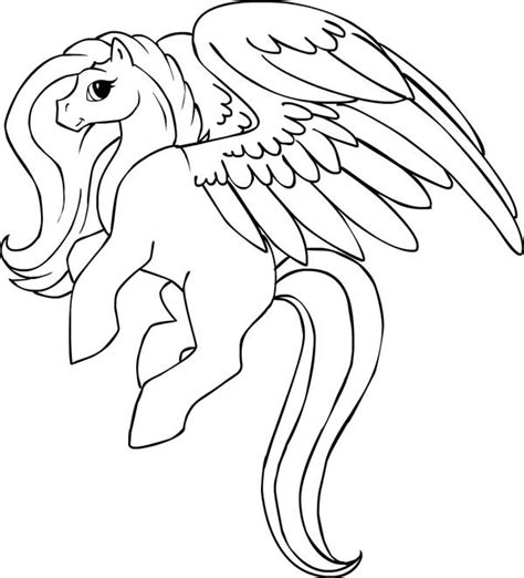 Beautiful Pegasus Coloring Page Netart Pegasus Drawing Pegasus Art