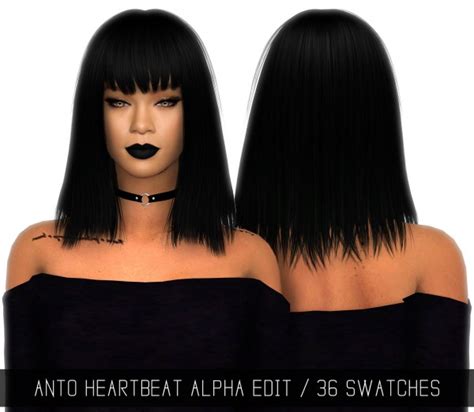 Simpliciaty Anto`s Heartbeat Hair Retextured Sims 4 Hairs