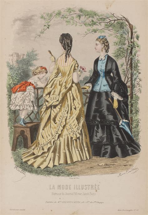 La Mode Illustrée 1872 Victorian Fashion Women Fashion Plates