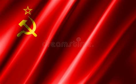 Image Of A Waving Soviet Union Flag Stock Illustration Illustration