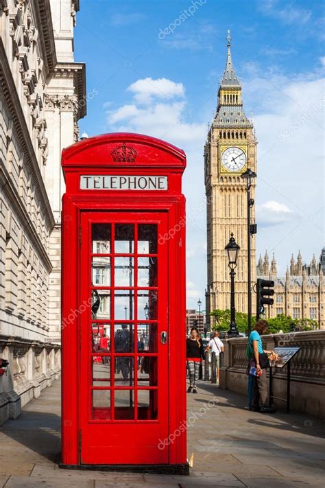 Traditional Red Telephone Box And Big Ben In London Uk Stock Photo By