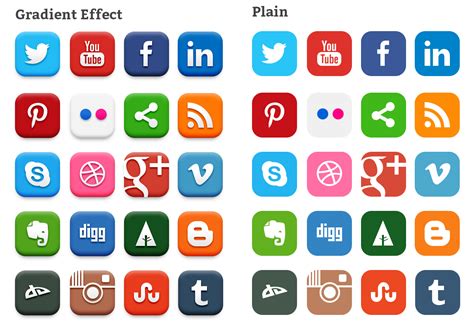 20 Popular Social Media Icons Psd By Softarea On Deviantart