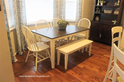 You will fully prep the table by scraping any gunk (i love a pampered chef stoneware scraper. Texas Decor: Painted and Stained Kitchen Table: A Tutorial