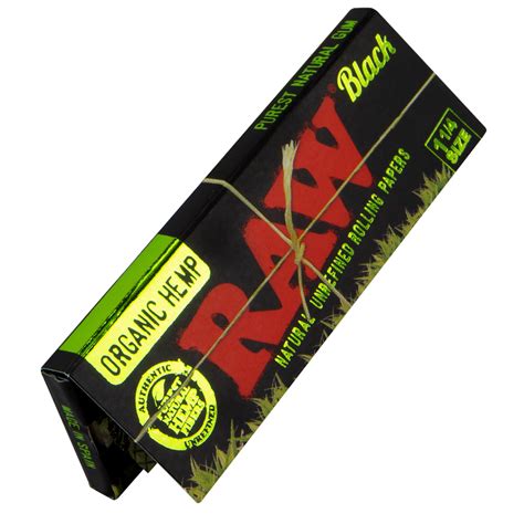 Raw® - Organic Hemp Black Rolling Paper - 1¼ Size - Rolling Papers ...