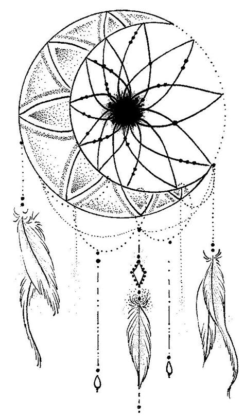 Bead/feather tattoo design by illustration of hand drawn romantic drawing of a heart shaped dream catcher, feathers and moon. Idea by Kristina Abel on Tattoos | Dream catcher drawing ...