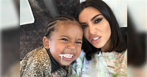 kim kardashian s son saint almost uncovers joke about her sex tape