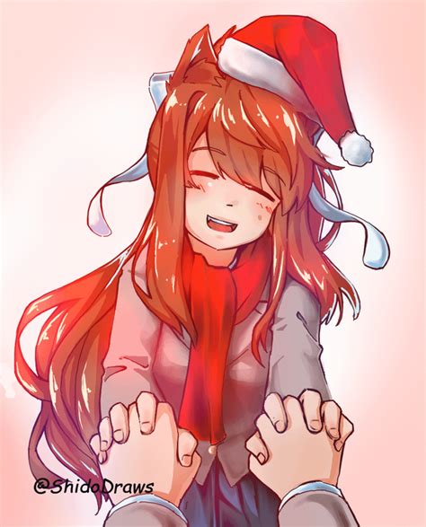 Cold Monika Christmas Theme By Shidodraws On Deviantart Ddlc