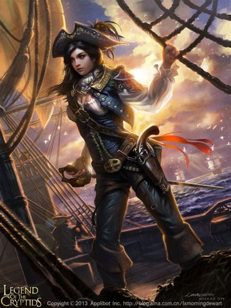 Finest Cg Art Pirate Woman Character Portraits Fantasy Portraits