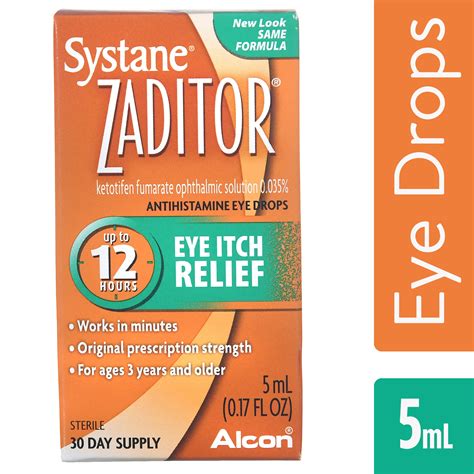 Zaditor Antihistamine Eye Drops Otc Allergy Symptom Relief 5 Ml