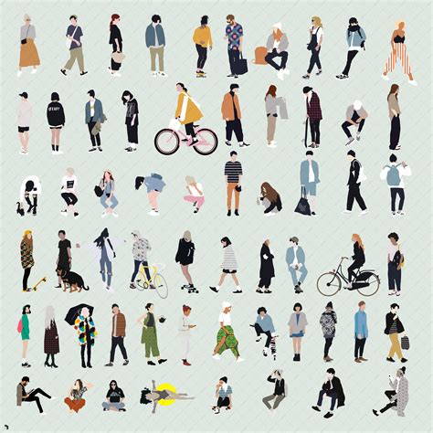 120 Flat Vector People Cutouts for Architecture in 2020 | Architecture people, Architecture ...