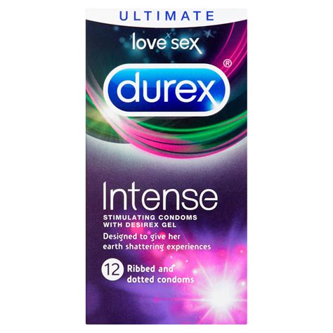 Durex Intense Ribbed And Dotted Condoms 12 Pack Lifes Too Fun